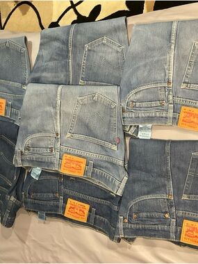 Levi's Men's Mixed Blue Slim Straight Jeans Pack
